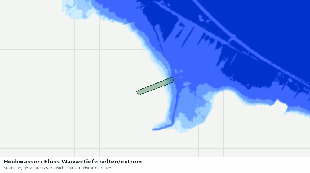 Statische Kartenansicht: Hochwasser: Fluss-Wassertiefe selten/extrem