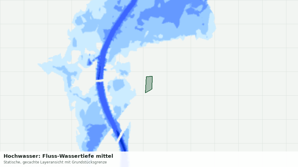Statische Kartenansicht: Hochwasser: Fluss-Wassertiefe mittel