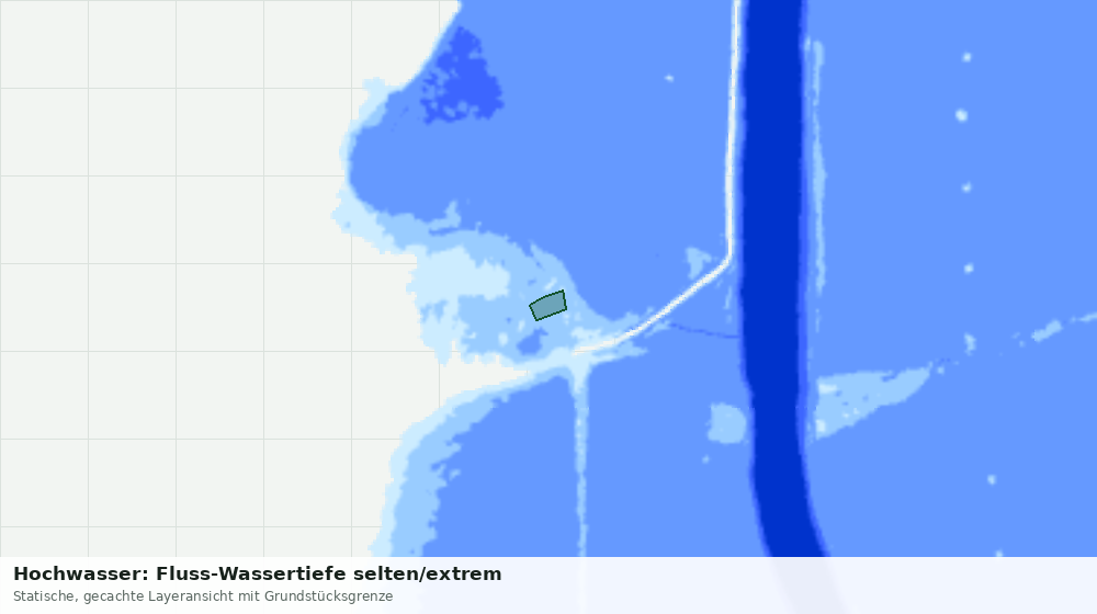 Statische Kartenansicht: Hochwasser: Fluss-Wassertiefe selten/extrem