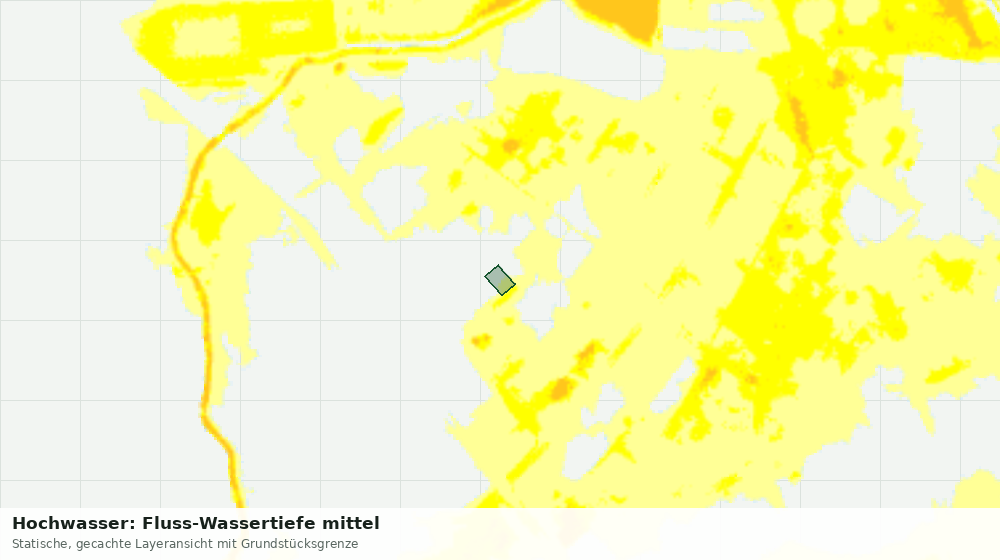 Statische Kartenansicht: Hochwasser: Fluss-Wassertiefe mittel