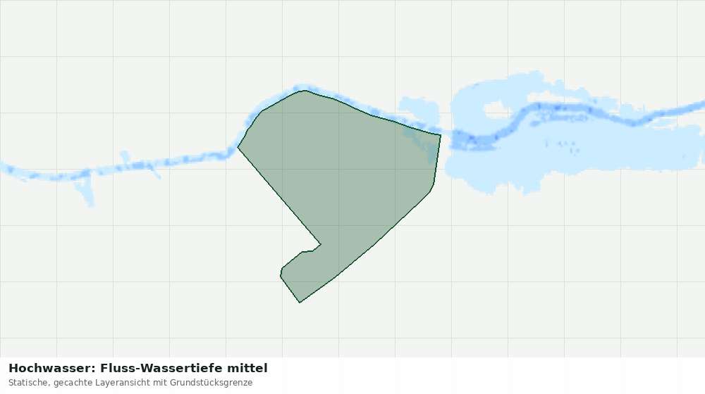 Statische Kartenansicht: Hochwasser: Fluss-Wassertiefe mittel