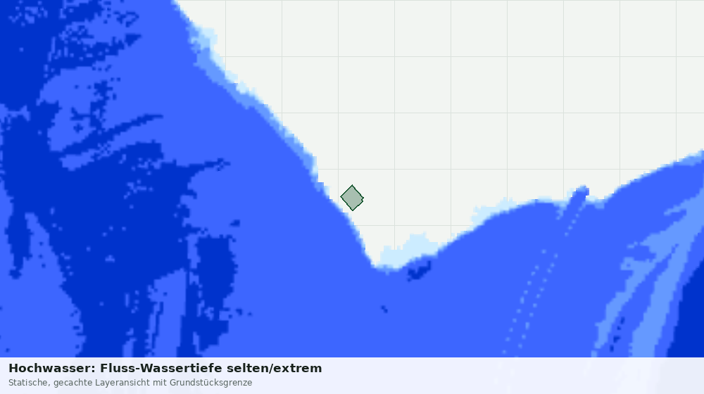 Statische Kartenansicht: Hochwasser: Fluss-Wassertiefe selten/extrem