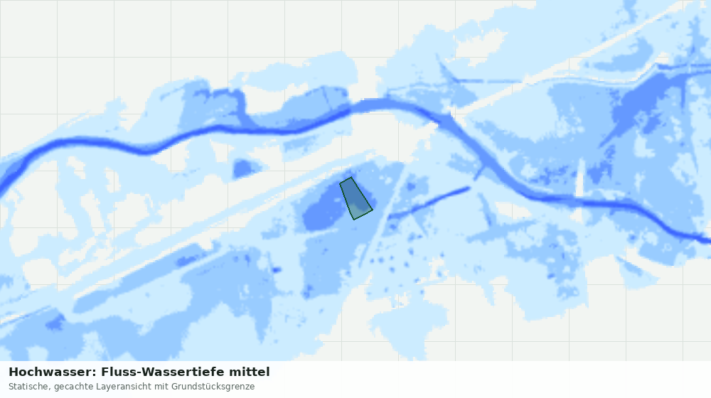 Statische Kartenansicht: Hochwasser: Fluss-Wassertiefe mittel