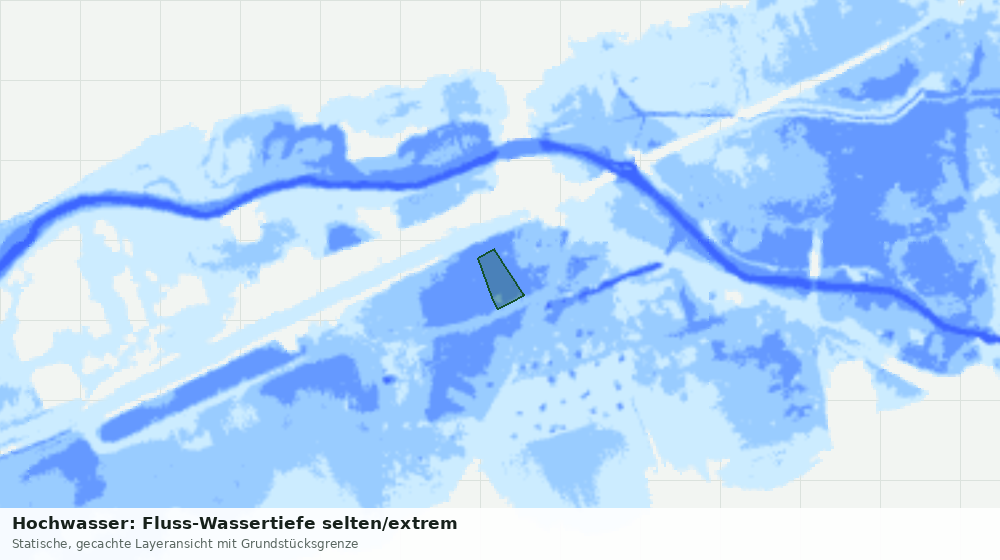 Statische Kartenansicht: Hochwasser: Fluss-Wassertiefe selten/extrem