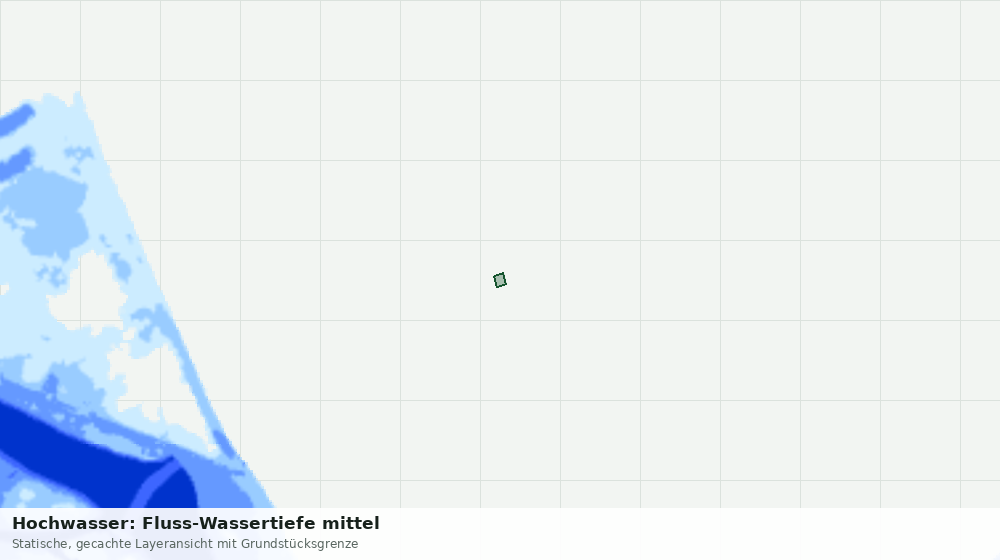 Statische Kartenansicht: Hochwasser: Fluss-Wassertiefe mittel