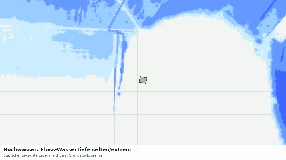 Statische Kartenansicht: Hochwasser: Fluss-Wassertiefe selten/extrem