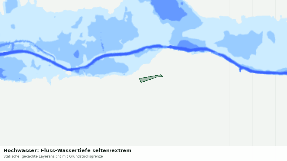 Statische Kartenansicht: Hochwasser: Fluss-Wassertiefe selten/extrem
