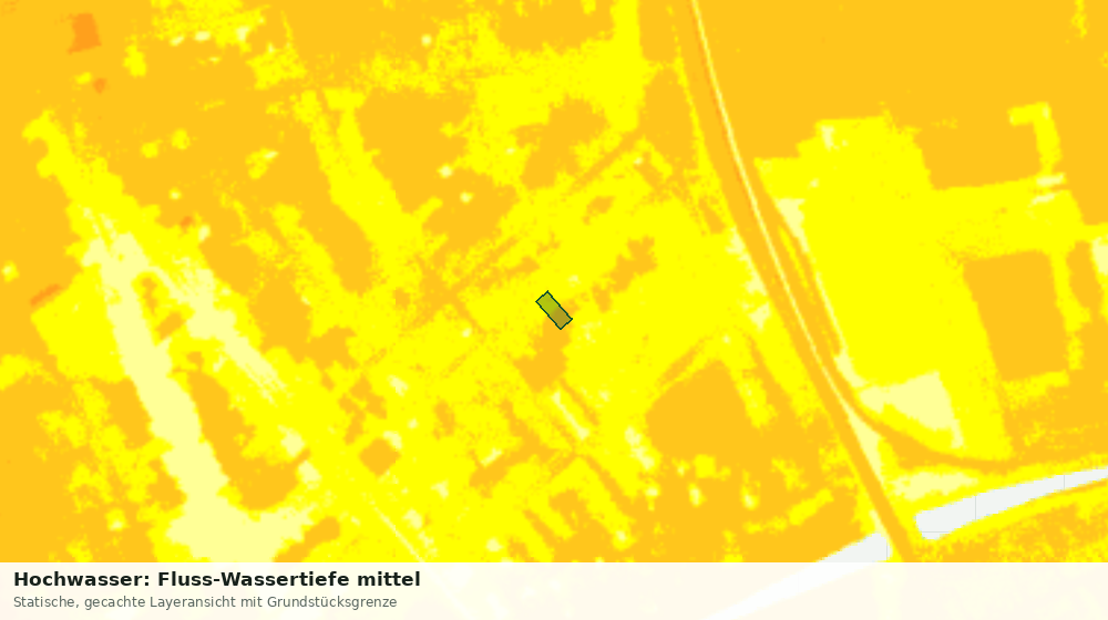 Statische Kartenansicht: Hochwasser: Fluss-Wassertiefe mittel