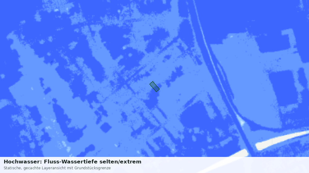 Statische Kartenansicht: Hochwasser: Fluss-Wassertiefe selten/extrem