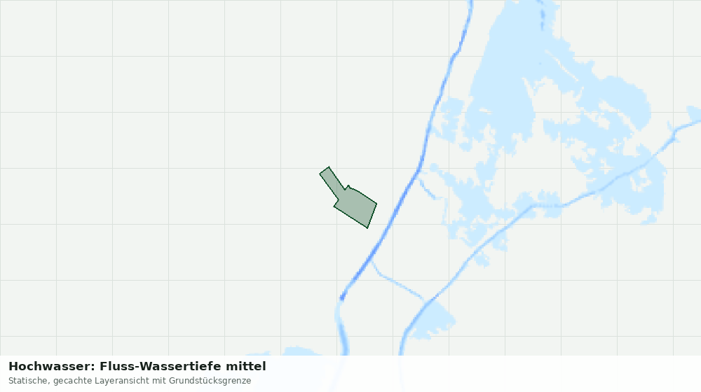 Statische Kartenansicht: Hochwasser: Fluss-Wassertiefe mittel
