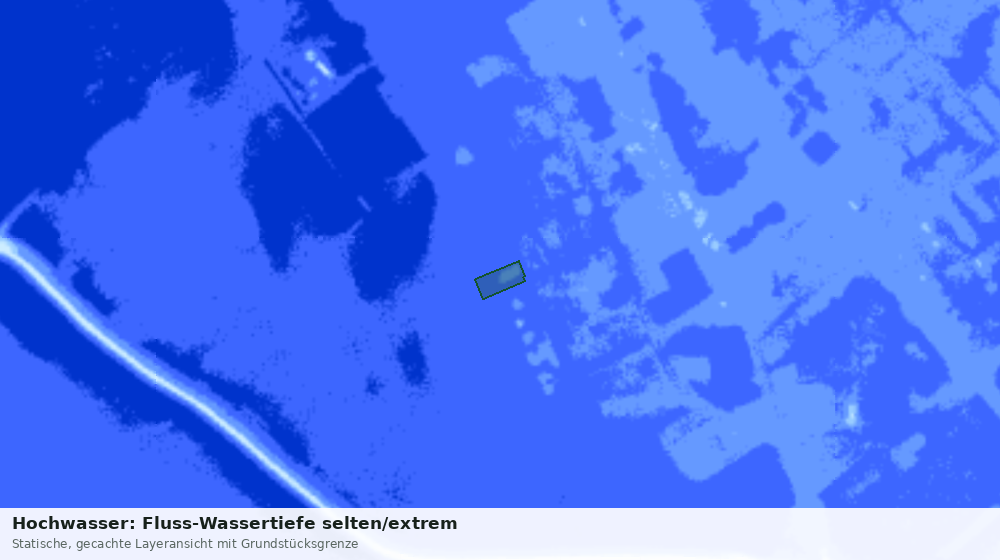Statische Kartenansicht: Hochwasser: Fluss-Wassertiefe selten/extrem