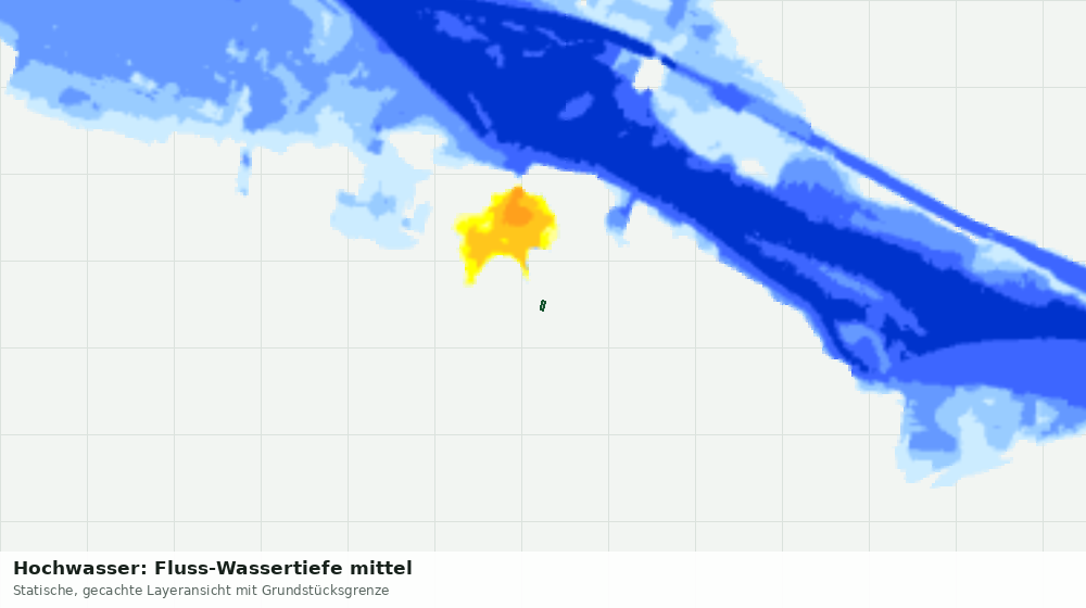 Statische Kartenansicht: Hochwasser: Fluss-Wassertiefe mittel