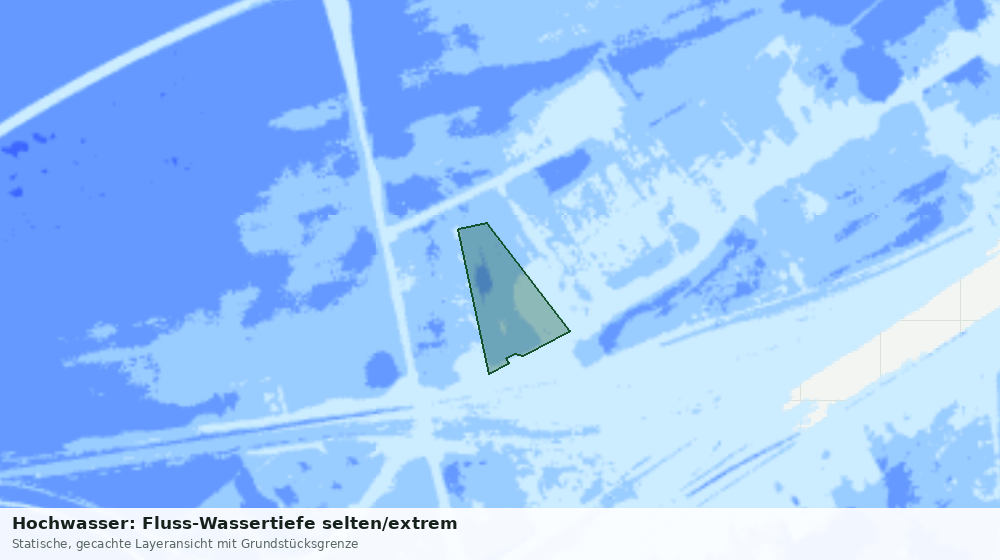 Statische Kartenansicht: Hochwasser: Fluss-Wassertiefe selten/extrem