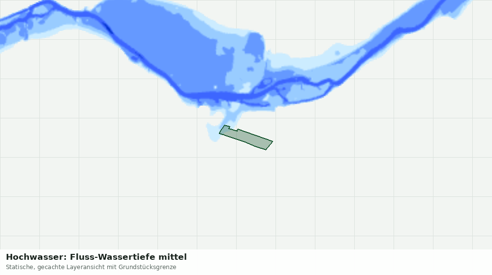 Statische Kartenansicht: Hochwasser: Fluss-Wassertiefe mittel