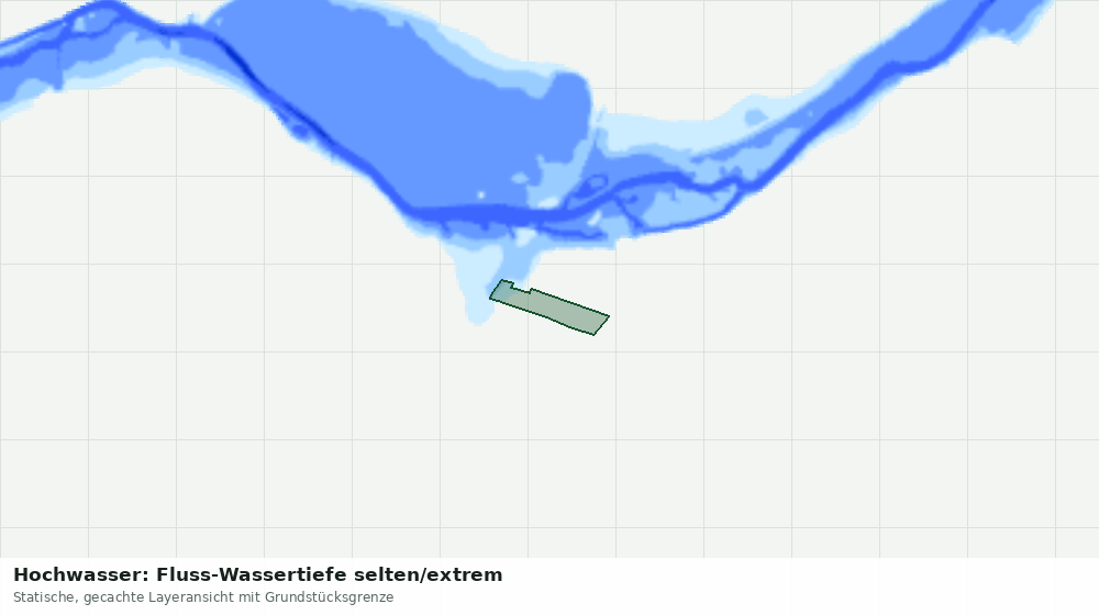 Statische Kartenansicht: Hochwasser: Fluss-Wassertiefe selten/extrem