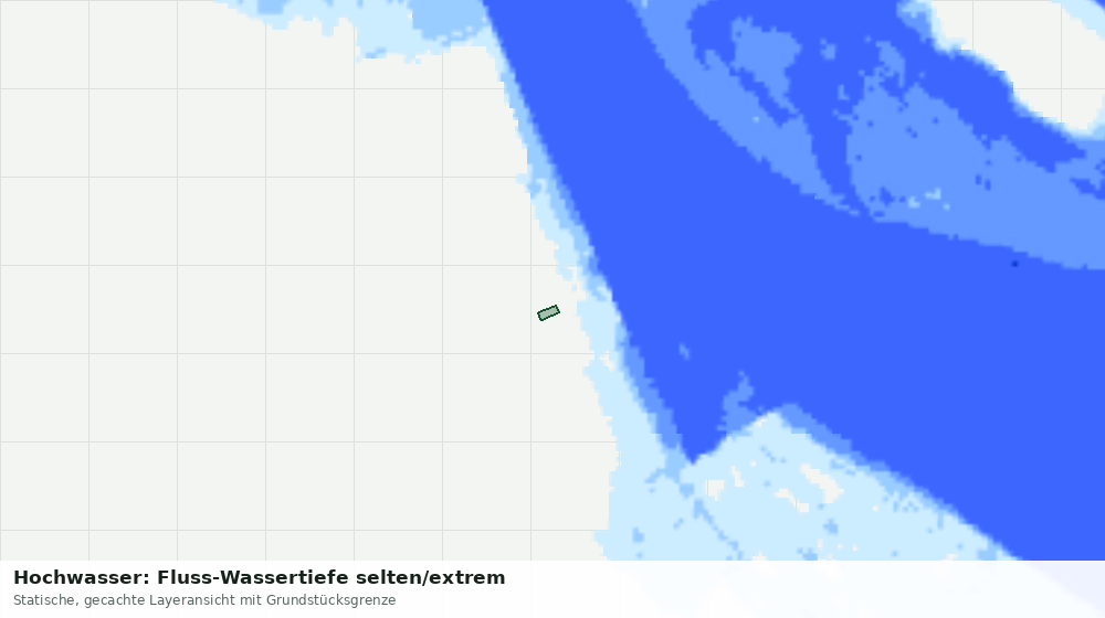 Statische Kartenansicht: Hochwasser: Fluss-Wassertiefe selten/extrem