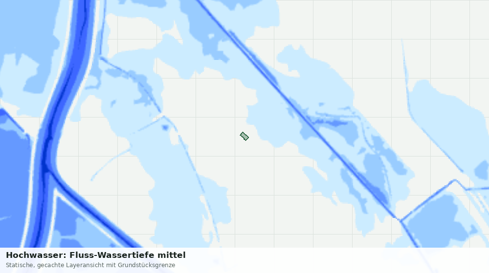 Statische Kartenansicht: Hochwasser: Fluss-Wassertiefe mittel