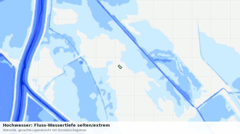 Statische Kartenansicht: Hochwasser: Fluss-Wassertiefe selten/extrem
