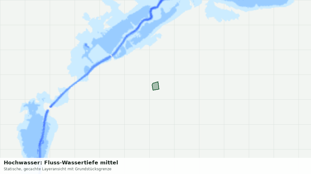 Statische Kartenansicht: Hochwasser: Fluss-Wassertiefe mittel