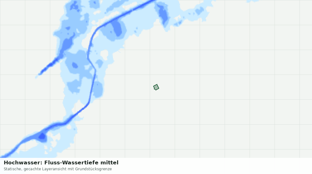 Statische Kartenansicht: Hochwasser: Fluss-Wassertiefe mittel
