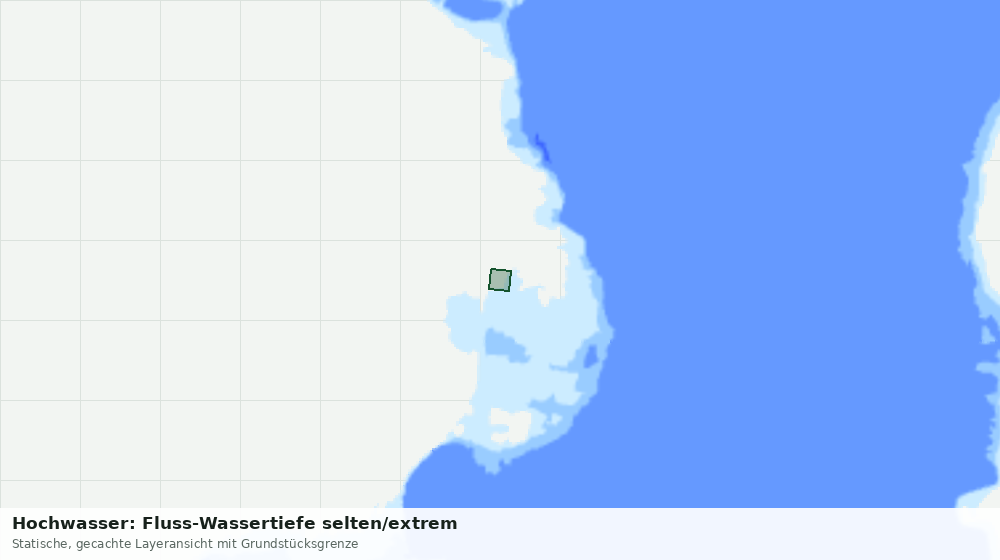 Statische Kartenansicht: Hochwasser: Fluss-Wassertiefe selten/extrem
