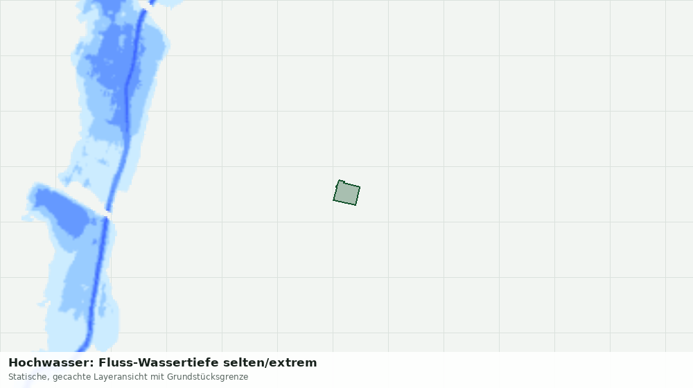 Statische Kartenansicht: Hochwasser: Fluss-Wassertiefe selten/extrem
