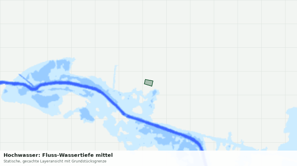 Statische Kartenansicht: Hochwasser: Fluss-Wassertiefe mittel
