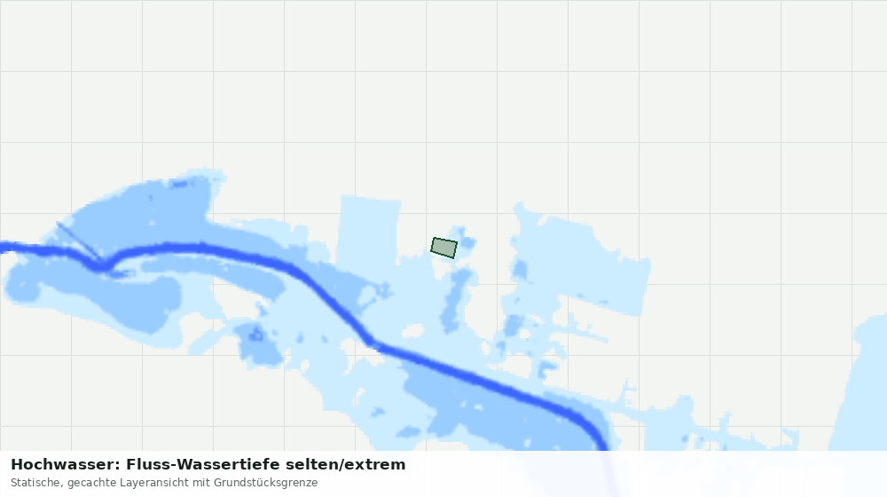 Statische Kartenansicht: Hochwasser: Fluss-Wassertiefe selten/extrem