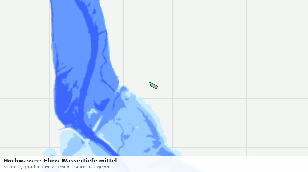 Statische Kartenansicht: Hochwasser: Fluss-Wassertiefe mittel