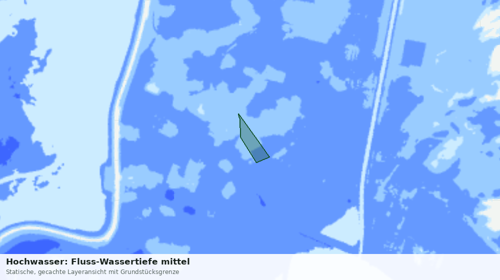 Statische Kartenansicht: Hochwasser: Fluss-Wassertiefe mittel