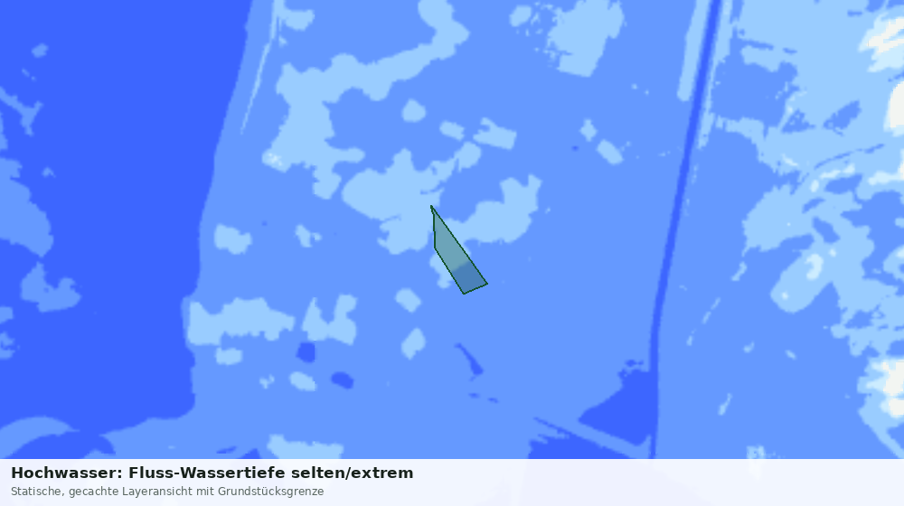 Statische Kartenansicht: Hochwasser: Fluss-Wassertiefe selten/extrem