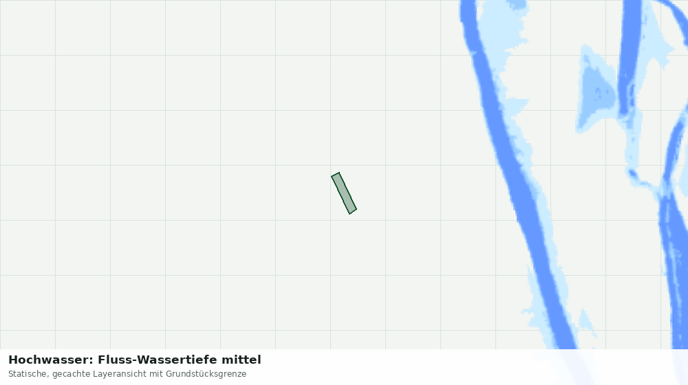 Statische Kartenansicht: Hochwasser: Fluss-Wassertiefe mittel
