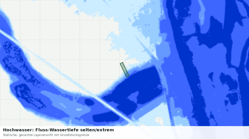 Statische Kartenansicht: Hochwasser: Fluss-Wassertiefe selten/extrem