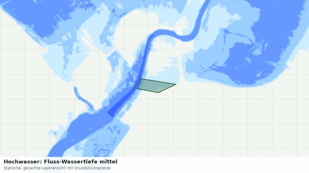 Statische Kartenansicht: Hochwasser: Fluss-Wassertiefe mittel