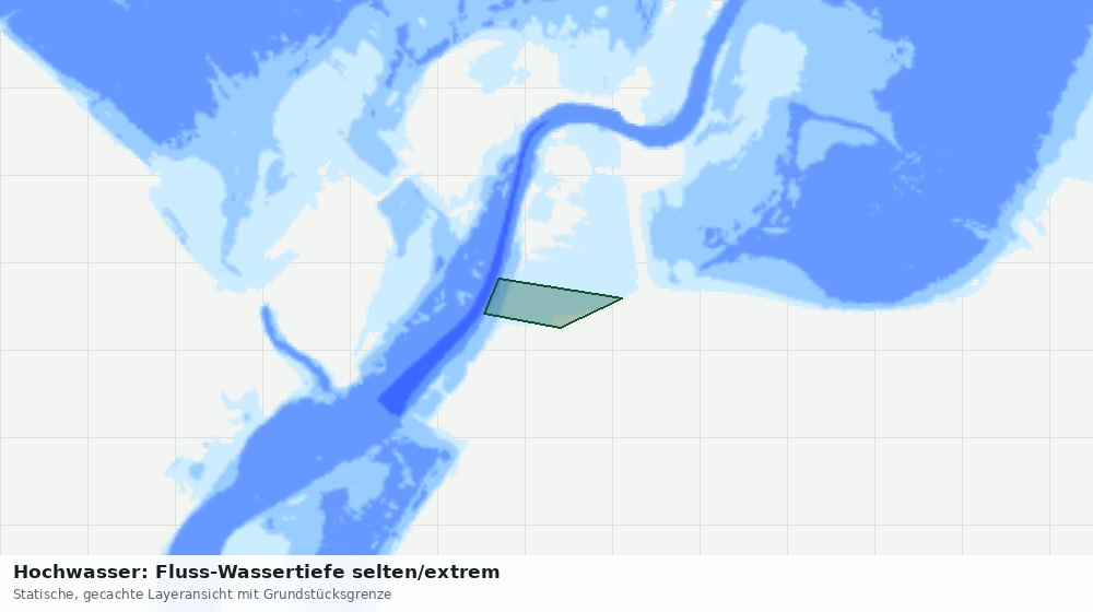 Statische Kartenansicht: Hochwasser: Fluss-Wassertiefe selten/extrem