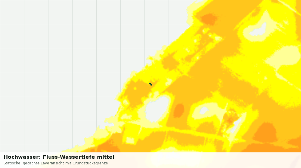 Statische Kartenansicht: Hochwasser: Fluss-Wassertiefe mittel
