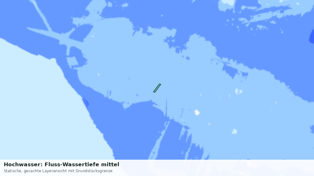 Statische Kartenansicht: Hochwasser: Fluss-Wassertiefe mittel