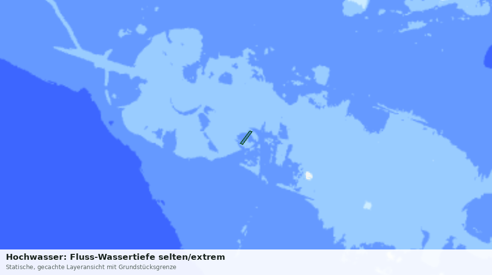 Statische Kartenansicht: Hochwasser: Fluss-Wassertiefe selten/extrem