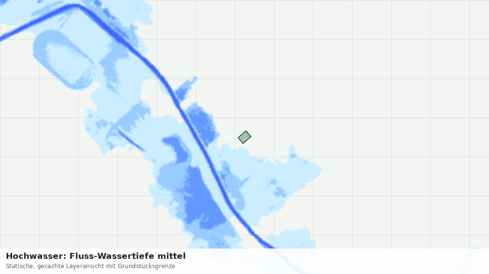 Statische Kartenansicht: Hochwasser: Fluss-Wassertiefe mittel