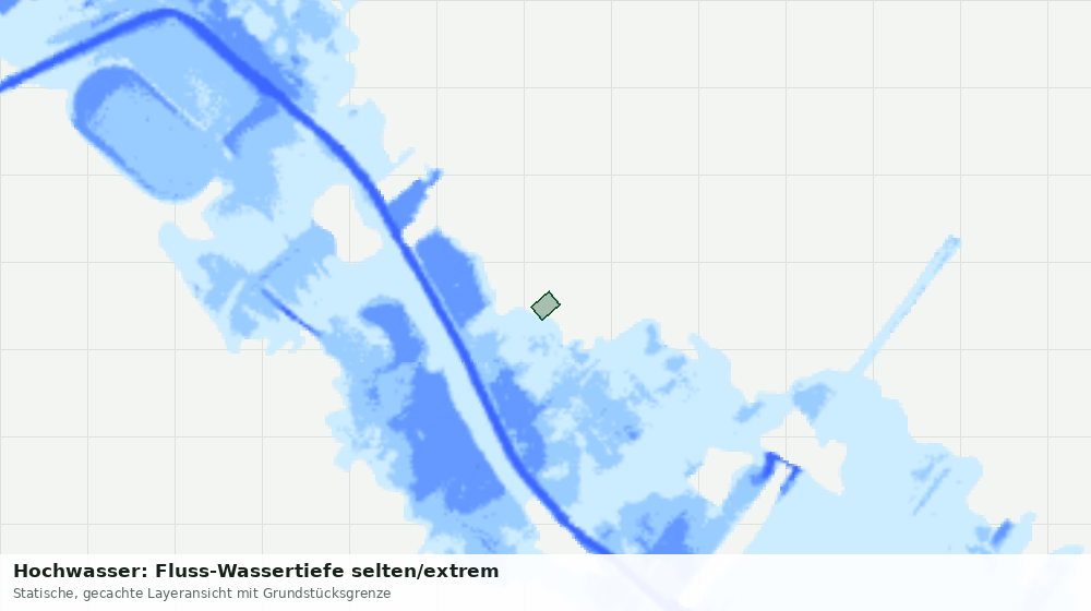 Statische Kartenansicht: Hochwasser: Fluss-Wassertiefe selten/extrem