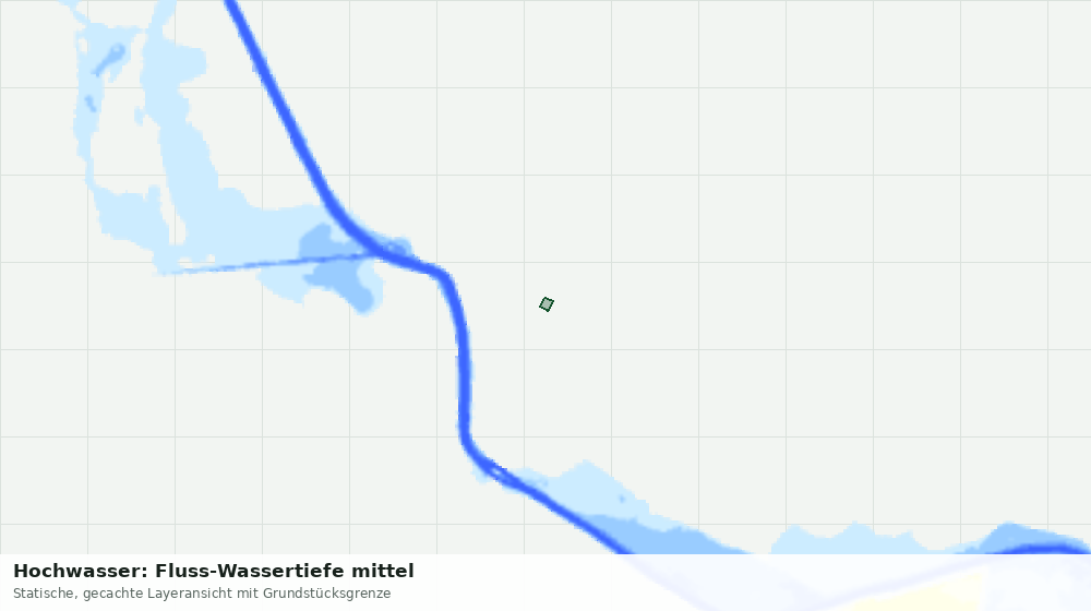 Statische Kartenansicht: Hochwasser: Fluss-Wassertiefe mittel