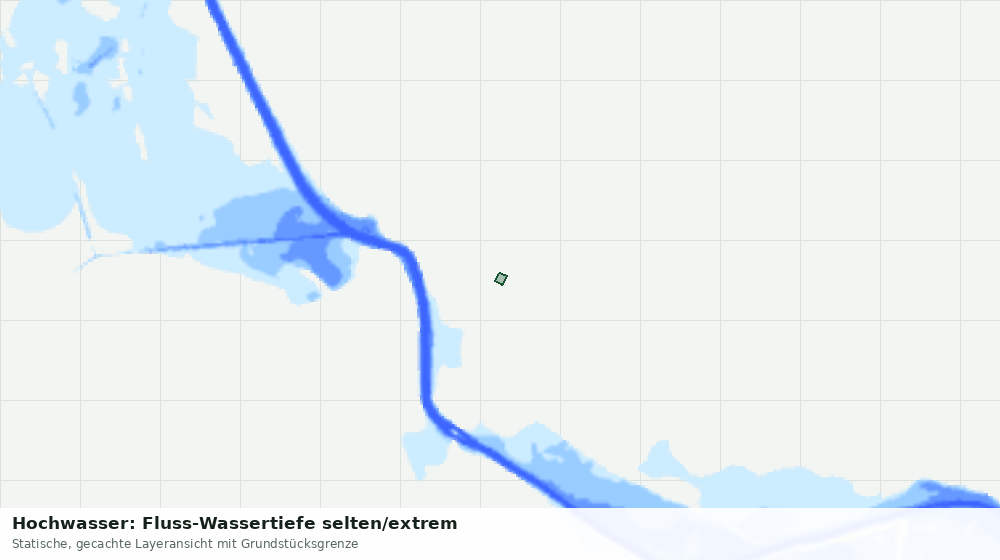 Statische Kartenansicht: Hochwasser: Fluss-Wassertiefe selten/extrem