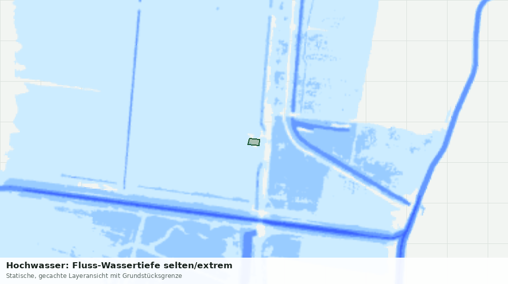 Statische Kartenansicht: Hochwasser: Fluss-Wassertiefe selten/extrem