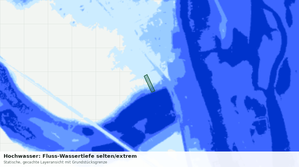 Statische Kartenansicht: Hochwasser: Fluss-Wassertiefe selten/extrem