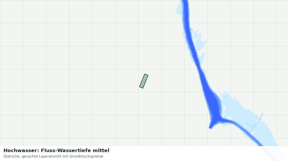 Statische Kartenansicht: Hochwasser: Fluss-Wassertiefe mittel