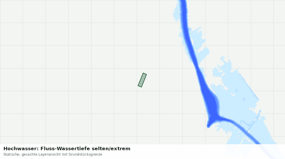 Statische Kartenansicht: Hochwasser: Fluss-Wassertiefe selten/extrem