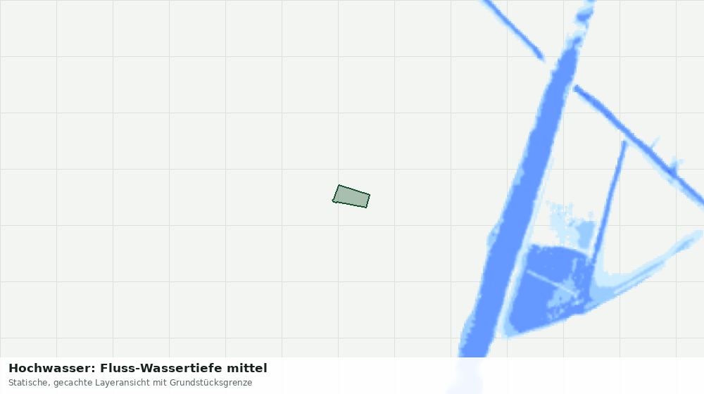 Statische Kartenansicht: Hochwasser: Fluss-Wassertiefe mittel