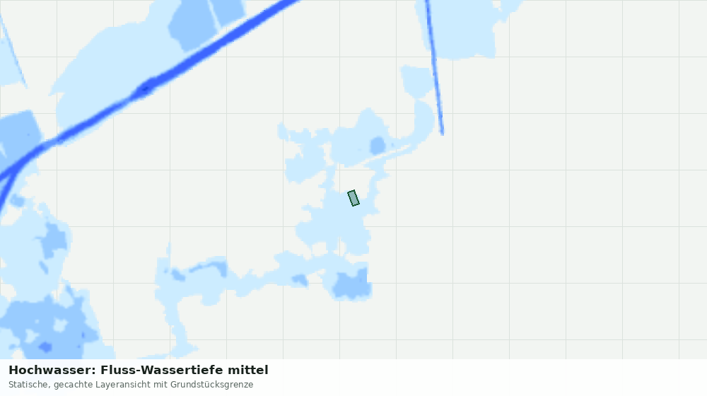 Statische Kartenansicht: Hochwasser: Fluss-Wassertiefe mittel