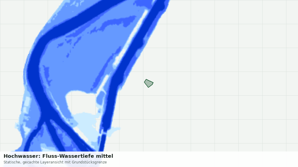 Statische Kartenansicht: Hochwasser: Fluss-Wassertiefe mittel