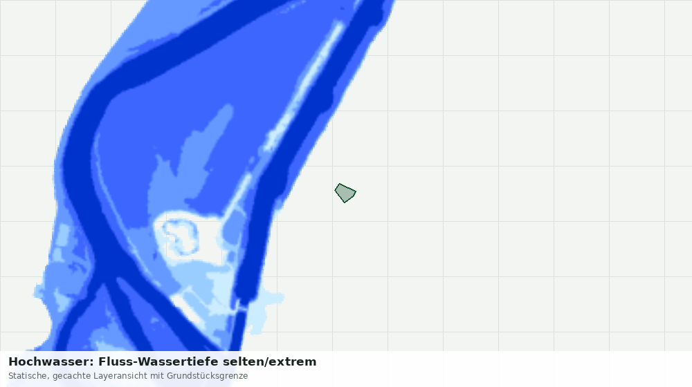 Statische Kartenansicht: Hochwasser: Fluss-Wassertiefe selten/extrem